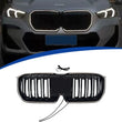 Calandre LED Lumineuse BMW X1 U11 U12 2023-2025 Double Lattes Noir Brillant