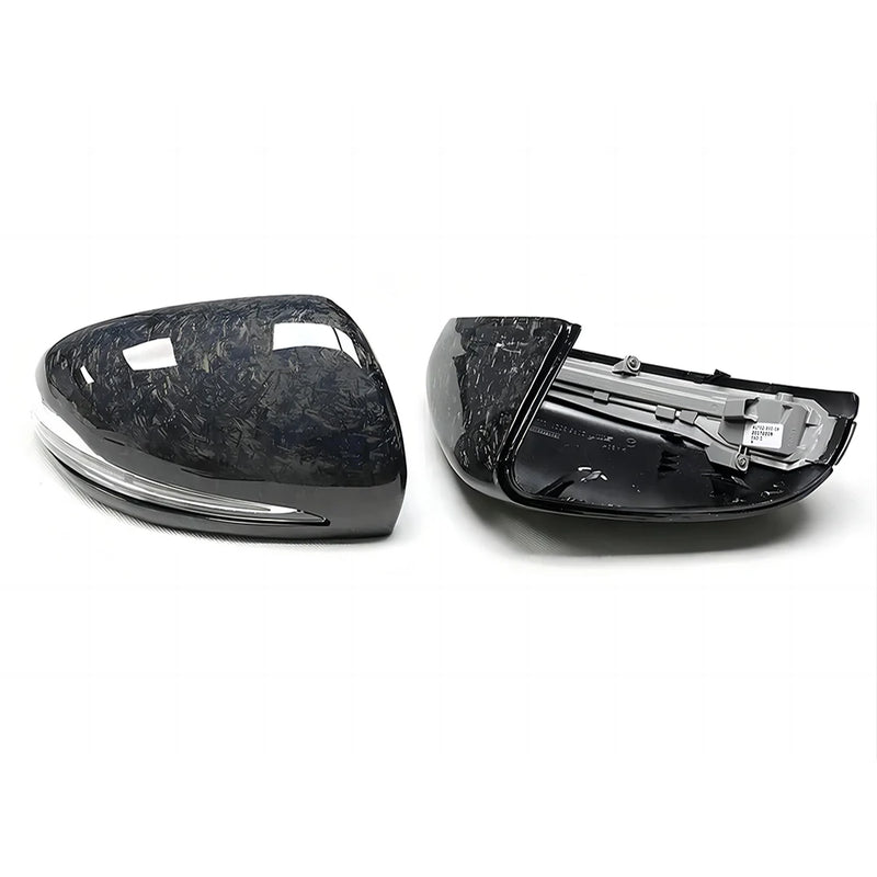 Coque de Rétroviseur Mercedes GLC X253, EQA, EQB X243, EQC N293 en Carbone Véritable de Remplacement, Sec, Forgé ou Liseré Rouge