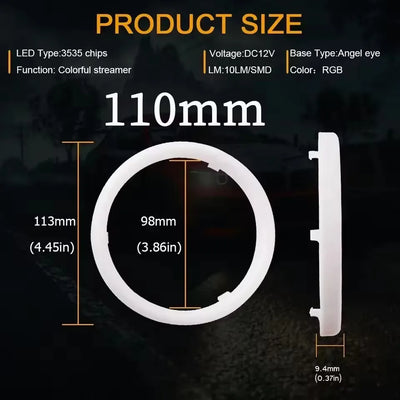 Anneaux Angel Eyes LED RGB Universels Voiture