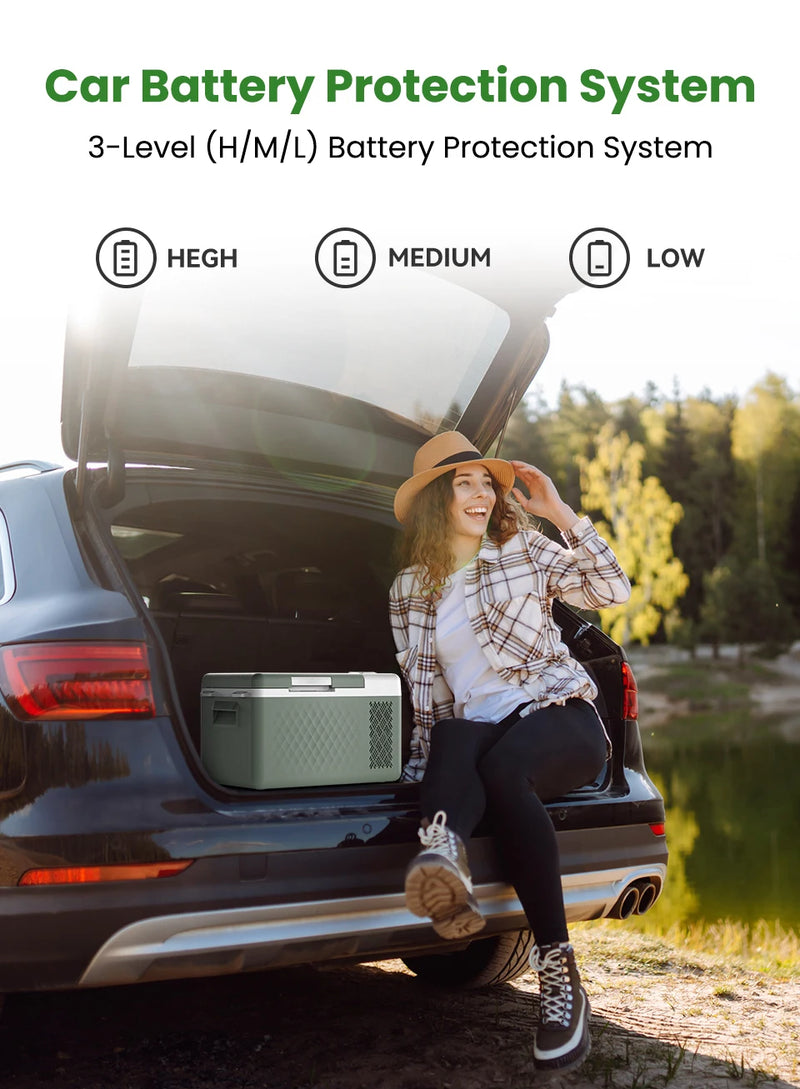 Réfrigérateur de Voiture Alpicool RT20 19 L Mini Congélateur Portable à Compresseur 12/24 V