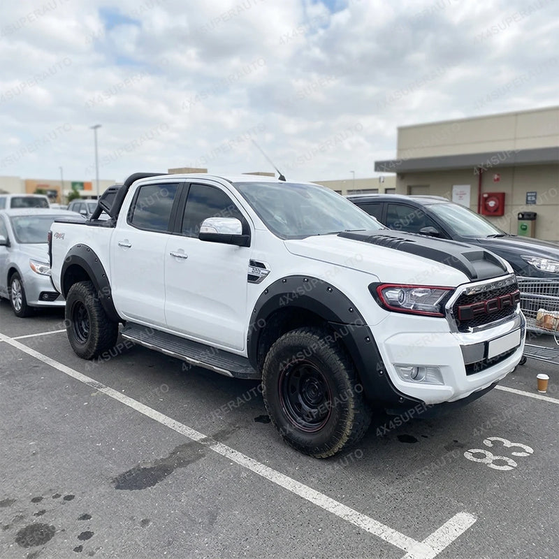 Élargisseurs d'Ailes Ford Ranger T6 T7 2012-2018 Style Poche 9 Pouces Noir Mat, Jeu de 6 Pièces