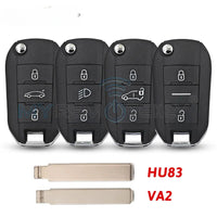 Coque de Clé Peugeot Expert Partner 308 508 Citroën C3 C4 Berlingo à Rabat 2 ou 3 Touches