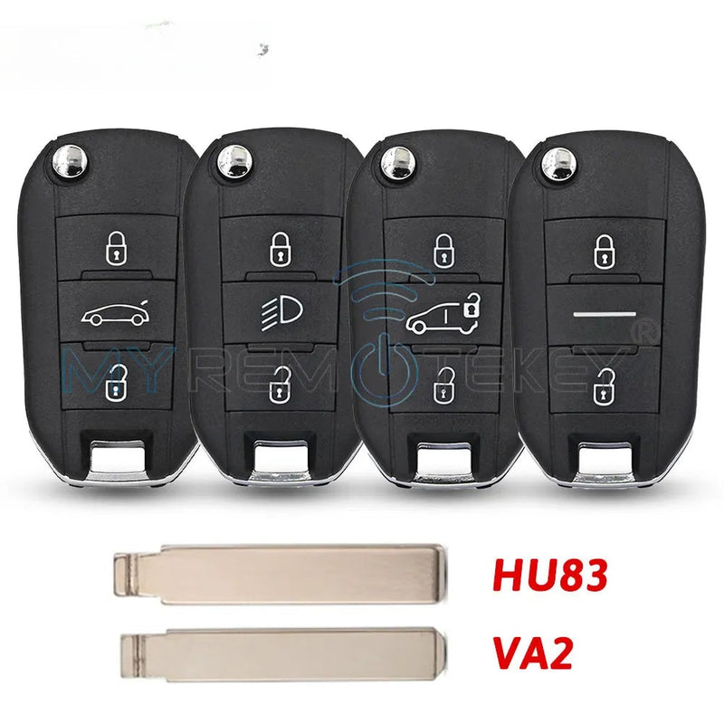 Coque de Clé Peugeot Expert Partner 308 508 Citroën C3 C4 Berlingo à Rabat 2 ou 3 Touches