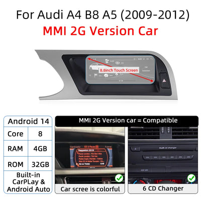 Autoradio Android Audi A4 B8 A5 CarPlay