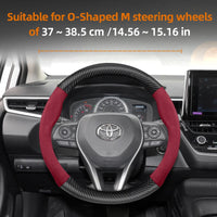Couvre Volant Toyota Yaris, Corolla, C-HR, RAV4, Hilux, Aygo en Daim et Carbone, Tailles S, M et L