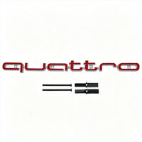 Logo Quattro Audi 42 cm pour Calandre en ABS, 4 Finitions, A3 A4 A5 A6 A7 A8 Q3 Q5 Q7 RS