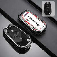 Étui de Protection Clé Citroën C3 C4 C5 Berlingo Picasso Alliage de Zinc Blanc ou Noir