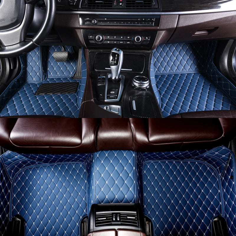 Tapis de Sol Renault Clio 4 2013-2018 Cuir Surpiqué Sur Mesure Jeu Complet Avant et Arrière
