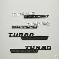 Emblèmes Turbo Electrified Mercedes AMG C63 W206, Lot de 2, Noir Brillant ou Chrome, 15,2 cm