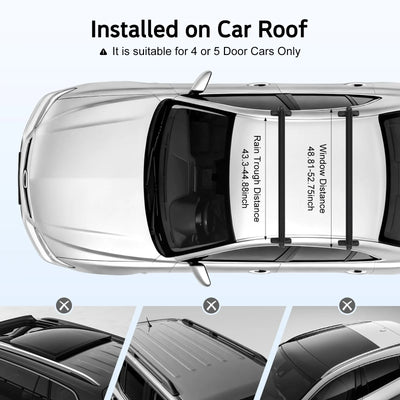 Barres de Toit Bymaocar Aluminium 100 cm Antivol