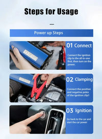 Booster de Batterie Voiture TS03 avec Compresseur d'Air et Lampe
