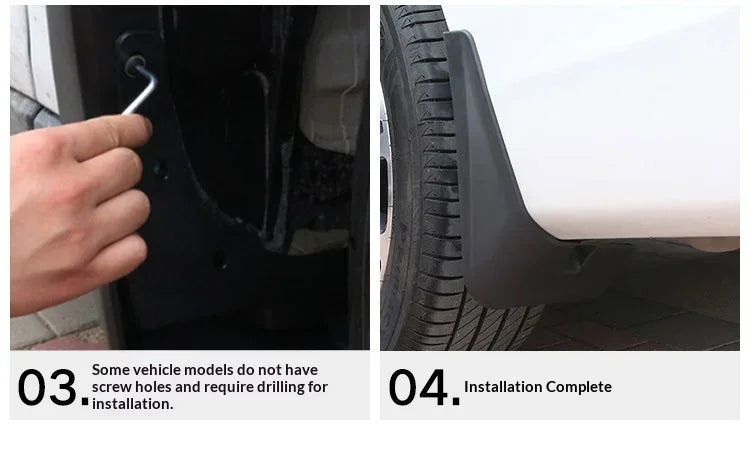 Garde-Boue Nissan Juke 2011-2015 Jeu de 4 Bavettes Avant et Arrière Anti-Éclaboussures