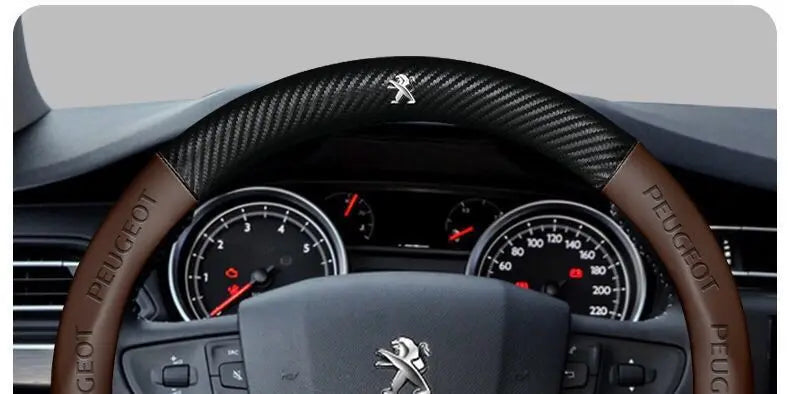 Couvre Volant Peugeot Cuir Nappa Enfilable 38 cm Rond ou Méplat