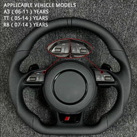 Volant Sport Fond Plat Audi A3 A4 A6 Q5 — vue en situation