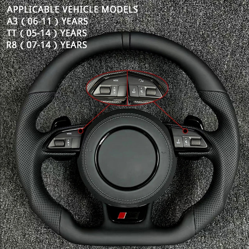 Volant Sport Fond Plat Audi A3 A4 A6 Q5 — vue en situation