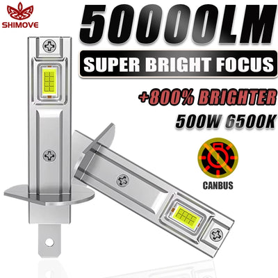 Ampoules LED BMW H1 500W 50000LM Canbus CSP Mini