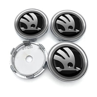 Cache-Moyeux Skoda Octavia Fabia Superb 56mm 60mm Anti-Poussière — vue de face