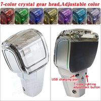 Pommeau de Vitesse Peugeot Cristal LED 7 Couleurs pour Boîte Automatique 206 207 307 308 3008 2008 RCZ