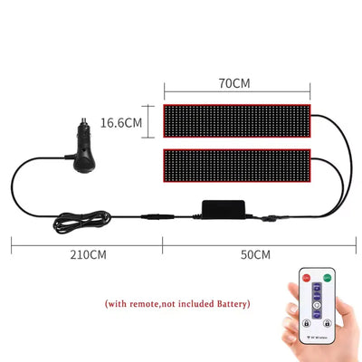 Panneau LED Yeux du Diable Flexible Voiture Télécommande