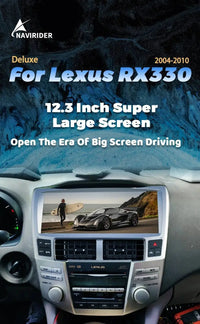 Autoradio Android 14 Écran 12,3 Pouces Lexus RX 300 330 350 400h 2004-2007 CarPlay GPS 4G