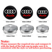 Cache-Moyeux Audi A3 A4 S line 56mm 60mm 63mm 68mm — détail de finition