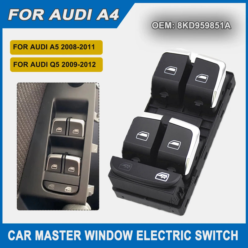 Bouton Lève-Vitre Conducteur Audi A4 S4 B8 Q5 A5 Quattro — vue d'ensemble