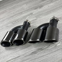 Embouts d'Échappement Audi A4 A5 B9 2017-2024 Double Sortie Noir Brillant