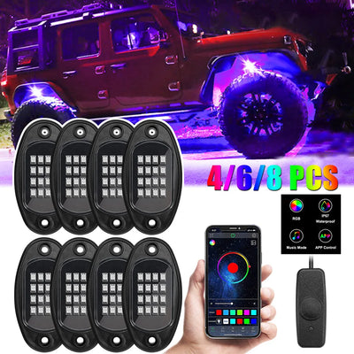 Éclairage d'Ambiance LED RGB Châssis Voiture Bluetooth
