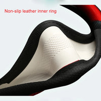 Couvre Volant Seat Leon FR, Ibiza, Arona, Ateca, Tarraco en Cuir Microfibre et Carbone 38 cm