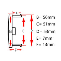 Cache-Moyeux Universels 56mm ABS Kit de 4 — vue arrière