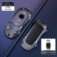 Coque de Protection Clé Mercedes Classe A B C E S W204 W205 W210 W212 W213 W176 W463 GLC GLB GLE AMG Alliage de Zinc Style Supercar