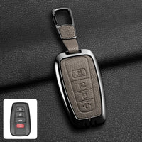 Étui de Protection Clé Toyota C-HR RAV4 Corolla Prius Camry Alliage de Zinc et Cuir