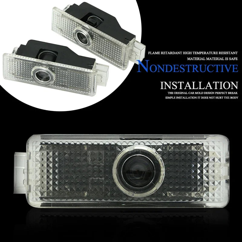 Projecteur de Porte LED Mini Cooper R50 R52 R53 R56 R57 R58 R59 R60 F55 F56 Lot de 2 Logo Lumineux au Sol