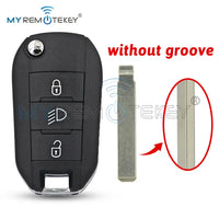 Coque de Clé Peugeot Expert Partner 308 508 Citroën C3 C4 Berlingo à Rabat 2 ou 3 Touches