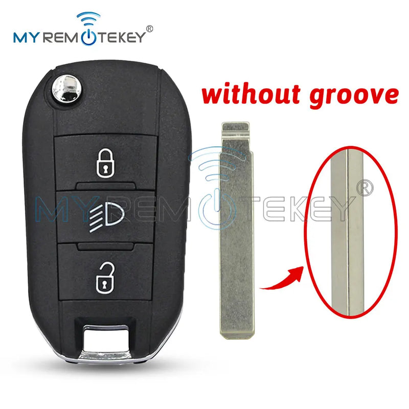 Coque de Clé Peugeot Expert Partner 308 508 Citroën C3 C4 Berlingo à Rabat 2 ou 3 Touches