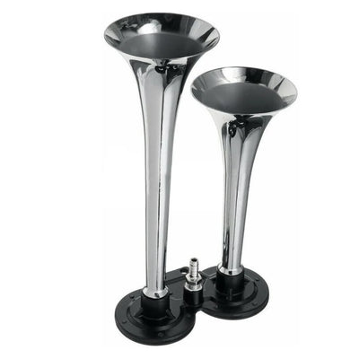 Klaxon Double Trompette Noir Compresseur 12V Voiture