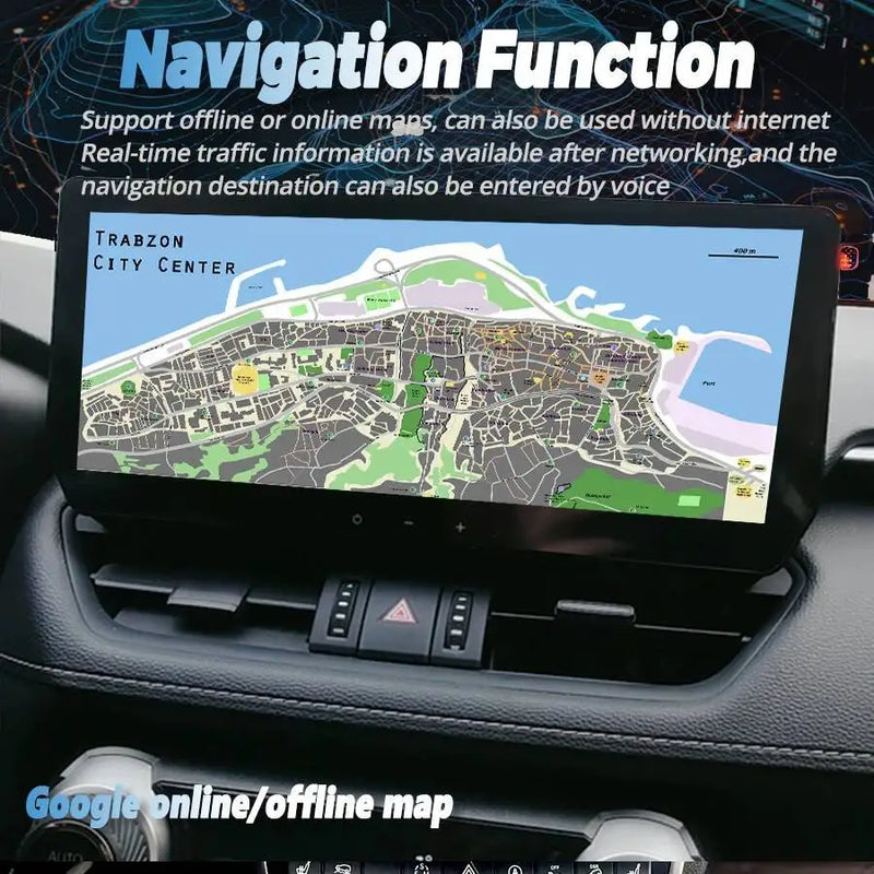 Autoradio Android Écran 12,3 Pouces Toyota RAV4 2018-2025 CarPlay Sans Fil Android Auto 4G