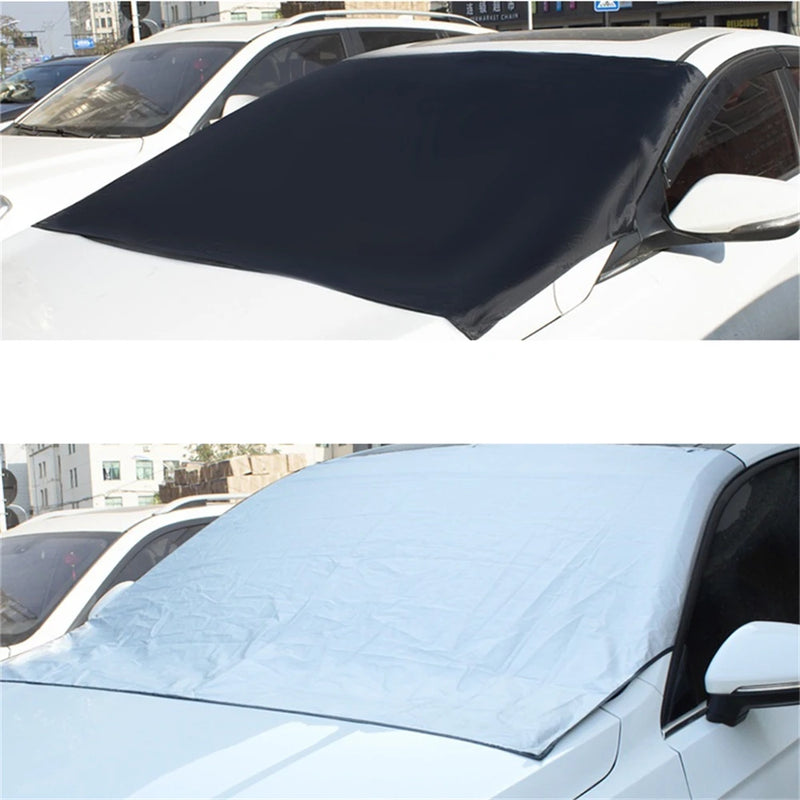 Housse Pare-Brise Voiture Hiver Été Réversible 205 x 147 cm