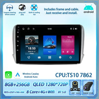 Autoradio CarPlay Peugeot 208 2008 2012-2018 Android Écran Tactile