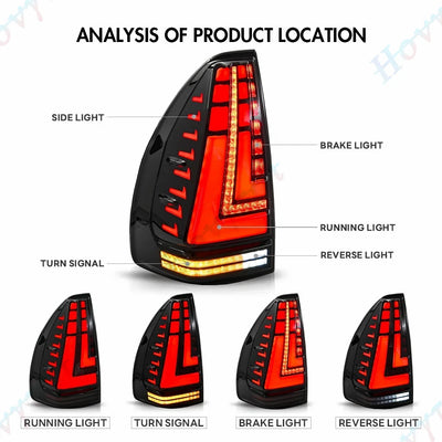 Feux Arrière LED Toyota Prado Lexus GX470 2003-2009