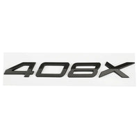 Logo Peugeot 208, 308, 408, 408X, 508 et 508L en ABS 3D, Emblème Lettres de Coffre Noir Brillant, Argent ou Gris