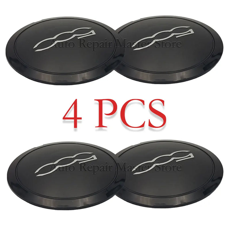Cache-Moyeux Fiat 500 133mm Anti-Poussière Kit 4 — exemple de montage