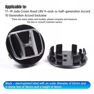 Cache-Moyeux Honda Civic Accord CR-V HR-V Jazz 62mm