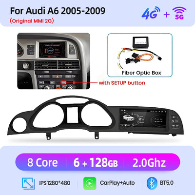 Autoradio Junsun Caméra 360 Audi A6 C6 4F 2005-2011