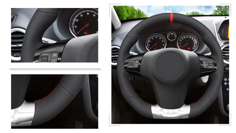 Housse de Volant à Coudre Opel Corsa OPC VXR Vauxhall Corsa VXR 2006-2015 Cuir ou Simili Cuir Noir