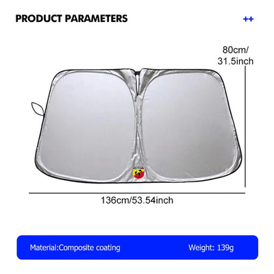 Pare-Soleil Pare-Brise Pliable Fiat 500 595 Abarth