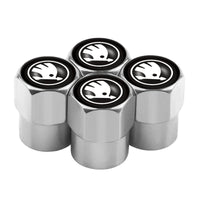 Bouchons de Valve Skoda Octavia Fabia Yeti VRS Aluminium — gros plan