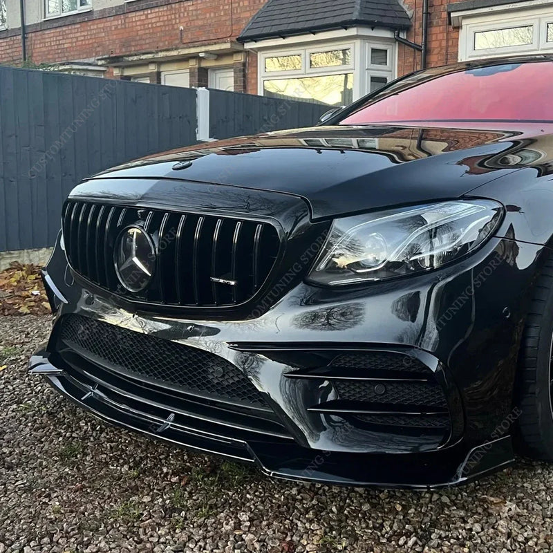 Lame Avant Mercedes Classe E W213 AMG Line 2016-2019 Noir Brillant