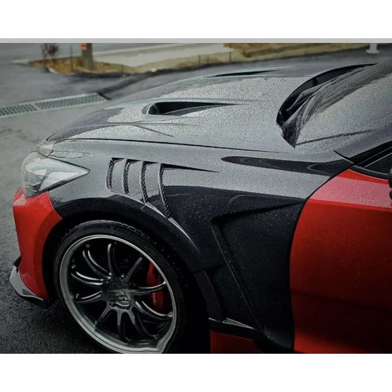 Garde-Boue Avant Carbone Kia Stinger Ventilés Paire