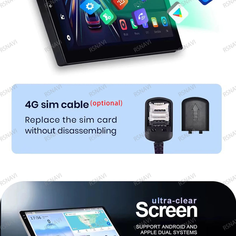 Autoradio Android 15 Ford Everest et Ranger 2015-2018 CarPlay Sans Fil GPS 4G